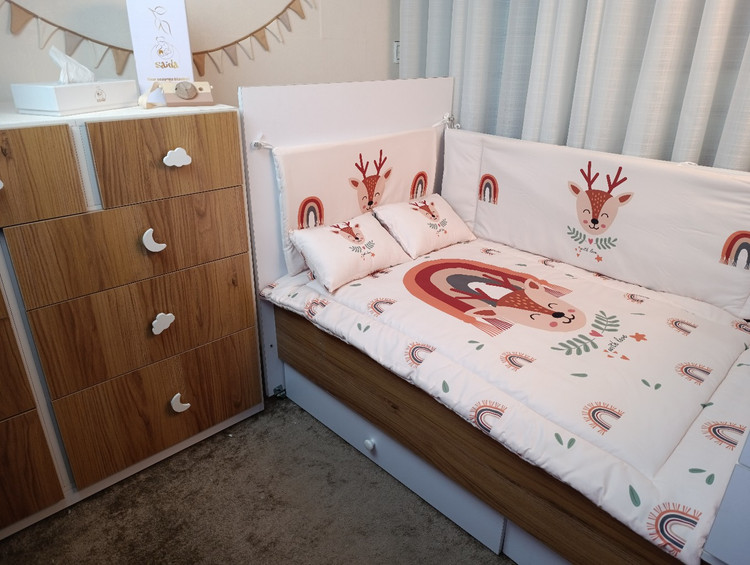 روتختی نوزادی طرح گوزن و رنگین کمان