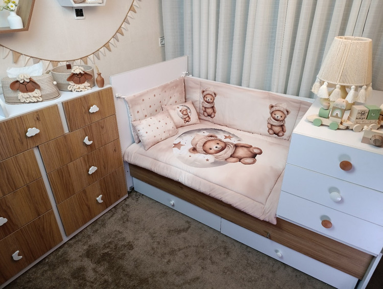 روتختی نوزادی طرح خرس و ماه