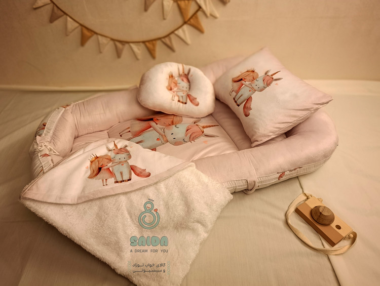 تشک گارددار نوزاد(غلط گیر) طرح پرنسس و یونی کورن