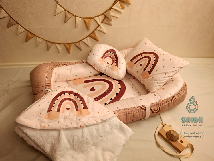 تشک گارددار نوزاد(غلط گیر) طرح رنگین کمان