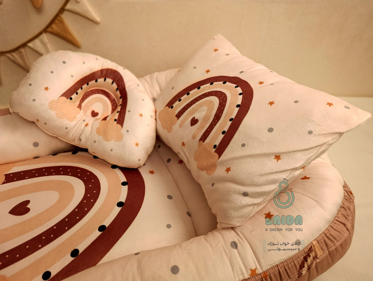 تشک گارددار نوزاد(غلط گیر) طرح رنگین کمان