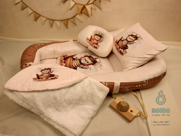 تشک گارددار نوزاد(غلط گیر) طرح خرس ملوانی