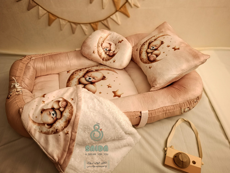 تشک گارددار نوزاد(غلط گیر) طرح خرس طلایی
