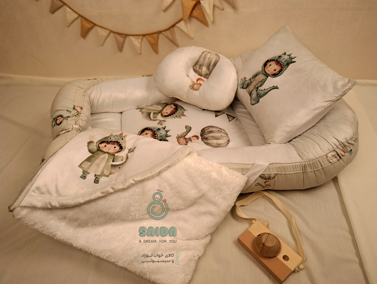 تشک گارددار نوزاد(غلط گیر) طرح دایناسور