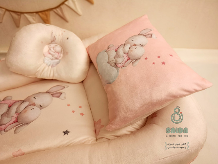 تشک گارددار نوزاد(غلط گیر) طرح خرگوش و مادر