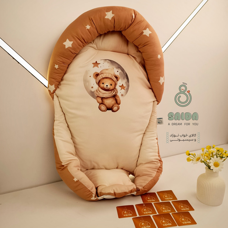 آغوشی (قنداق سوئیسی) طرح خرس روی ماه