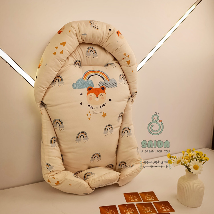آغوشی (قنداق سوئیسی) طرح سنجاب و رنگین کمان