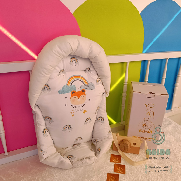 آغوشی (قنداق سوئیسی) طرح سنجاب و رنگین کمان