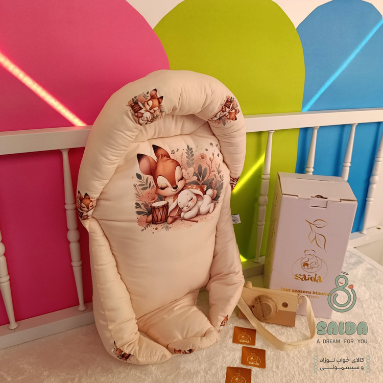 آغوشی (قنداق سوئیسی) طرح خرگوش و مادر